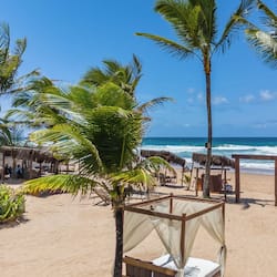 On the beach, white sand, beach bar