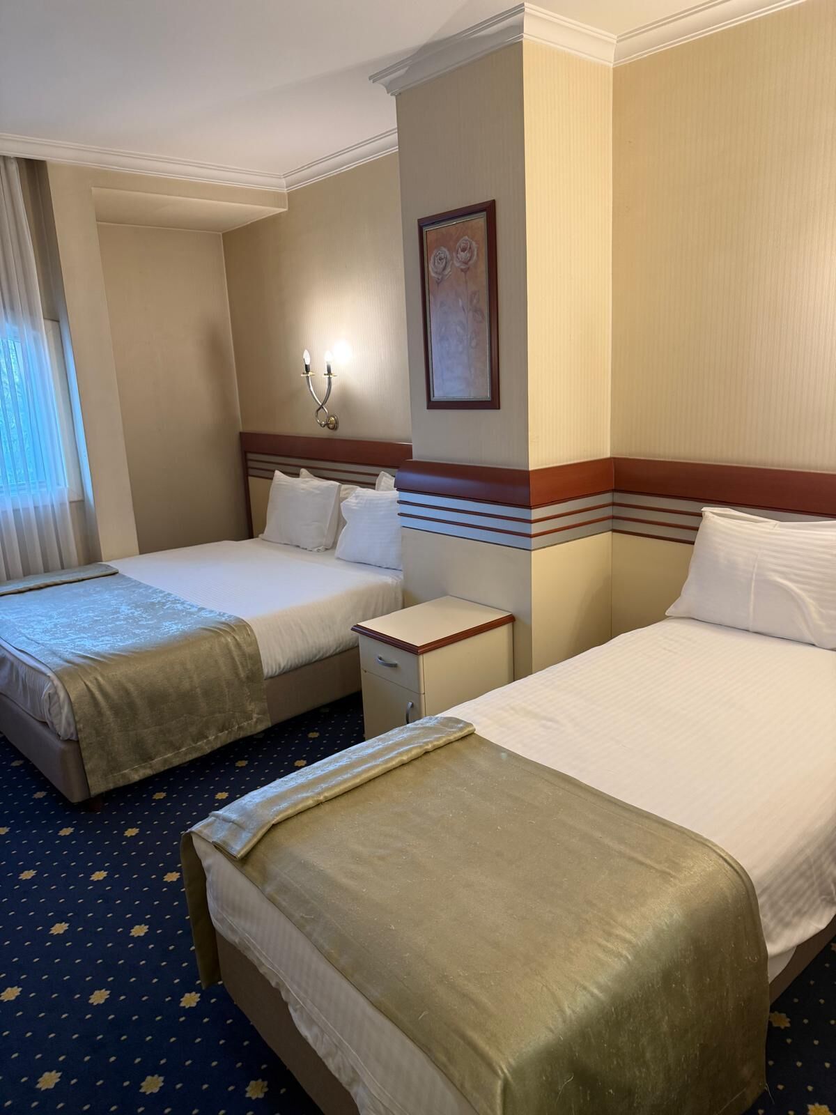 Caja de seguridad en la habitación y espacio para trabajar con laptop 