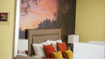 1 bedroom, hypo-allergenic bedding, individually decorated