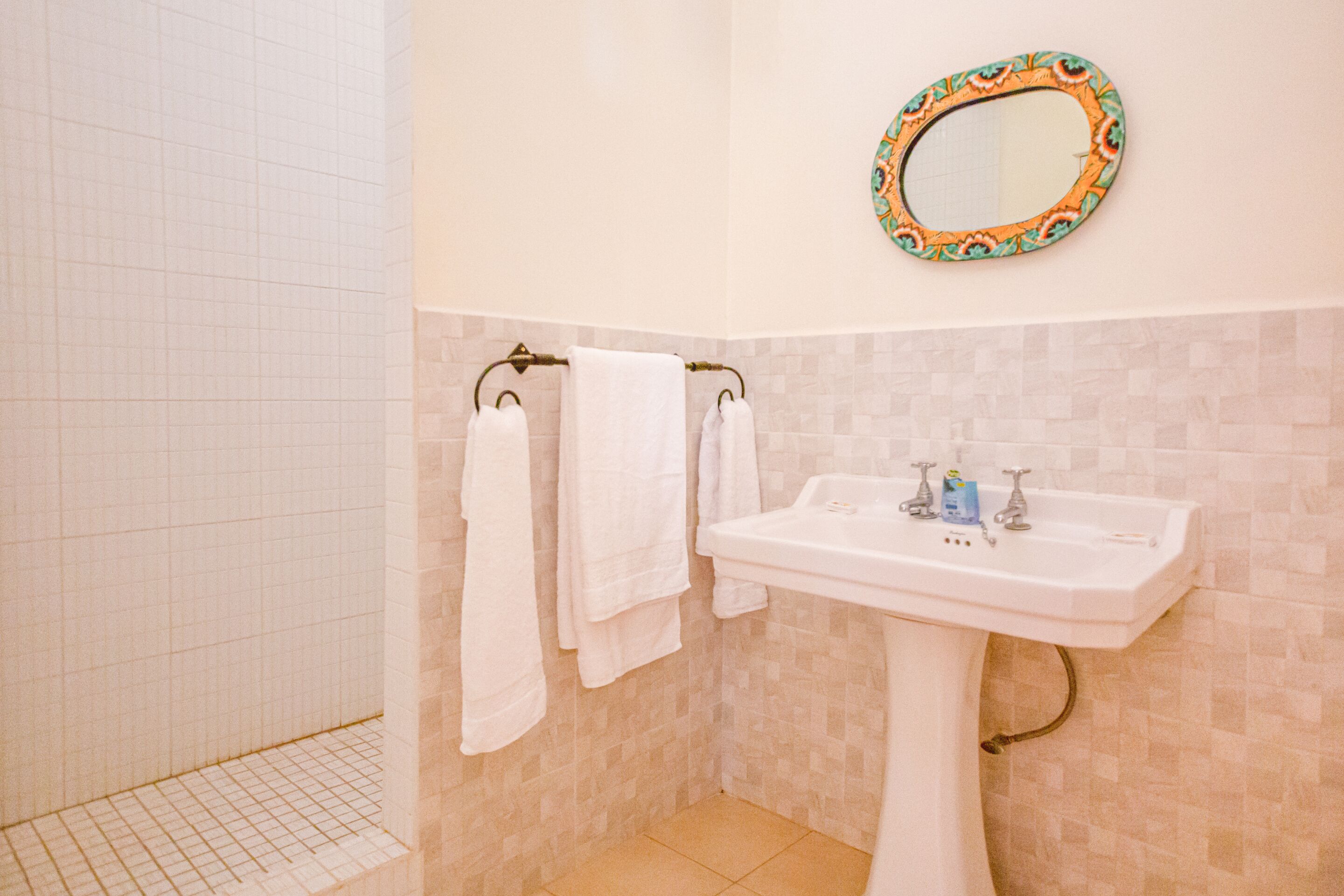 standard double room, ensuite | bathroom | free toiletries, hair dryer, towels, toilet paper