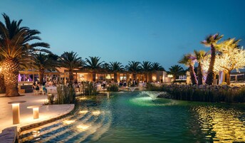 Outdoor banquet area