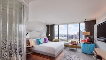 Spectacular Room, Habitación, 1 cama King size, para no fumadores, vista al río | Ropa de cama de alta calidad y minibar