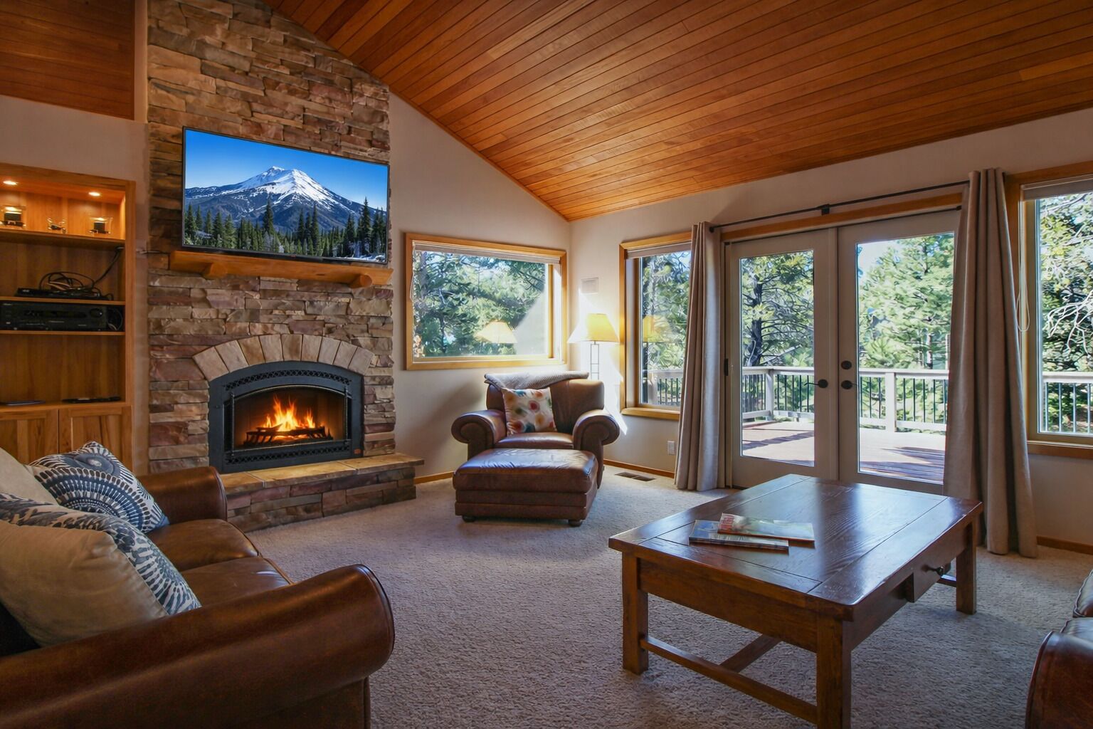 TV, fireplace, table tennis