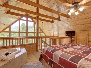1 bedroom, iron/ironing board, free WiFi, bed sheets - A true MOUNTAIN PARADISE- Classic log cabin, hot tub, and foosball! (Gatlinburg)