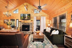 Smart TV, fireplace, video game console, Netflix