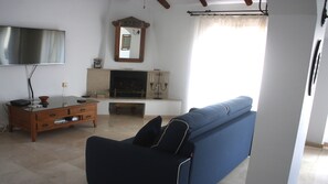 Televisión, chimenea, Netflix y libros 