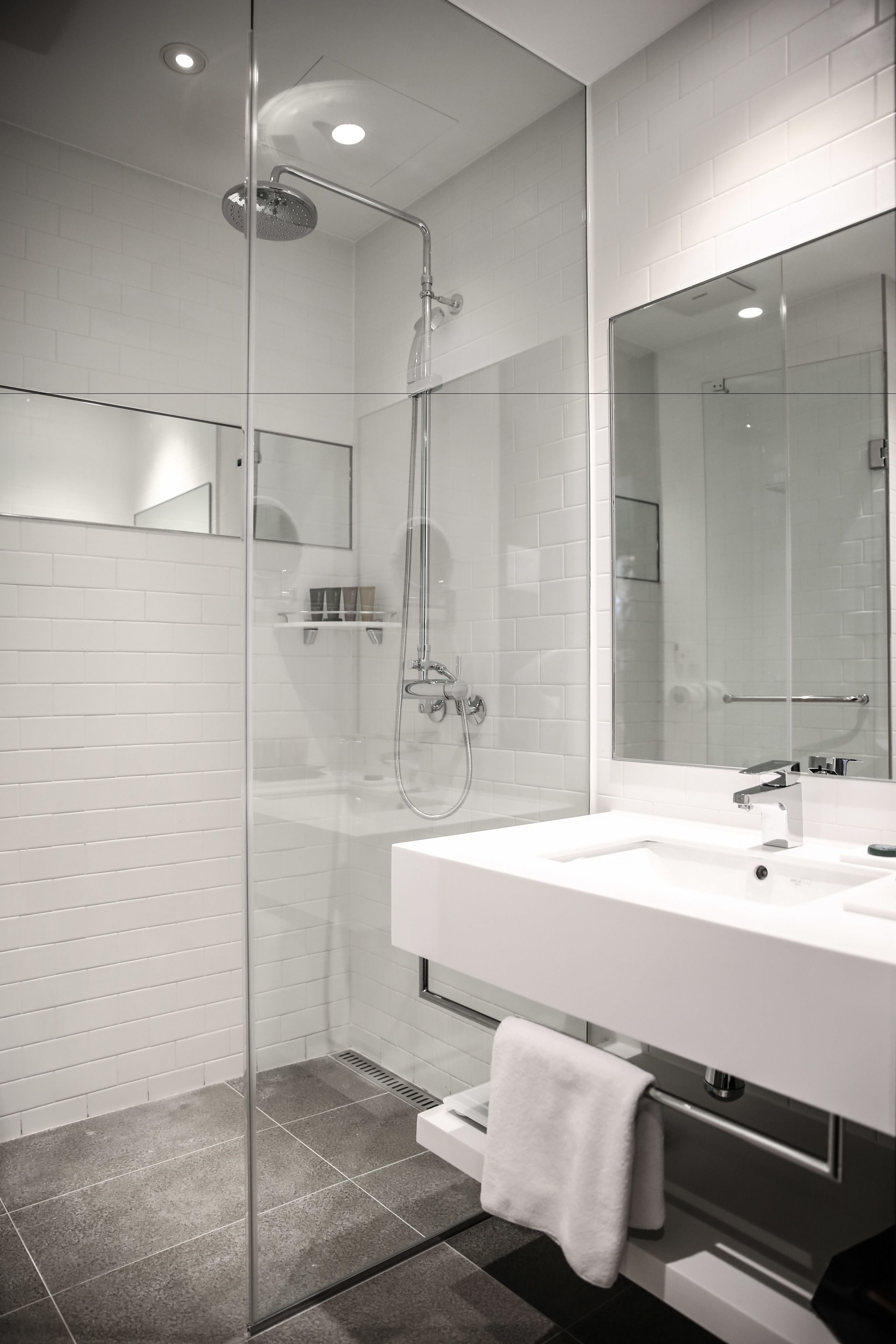 shower, free toiletries, hair dryer, bathrobes