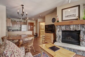 Fireplace, DVD player