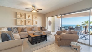 Smart TV, DVD player, books, stereo