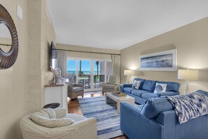 Smart TV, DVD player - Sandy Key 121:  3 BR/2 BA Beachfront Condo, Perdido Key, FL. On-Site Rental Office, Sleeps 6 (Pensacola)