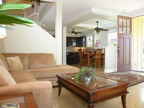 TV, DVD player, music library, video library