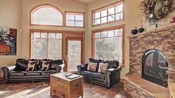 Fireplace, DVD player