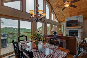 Dining - 1 Beautiful View - Between Boone & Blowing Rock, hot tub, pool table! (BlowingRock)