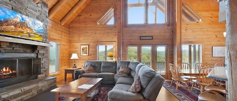 TV, fireplace, DVD player, ping pong