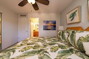 2 bedrooms, iron/ironing board, free Internet, bed sheets