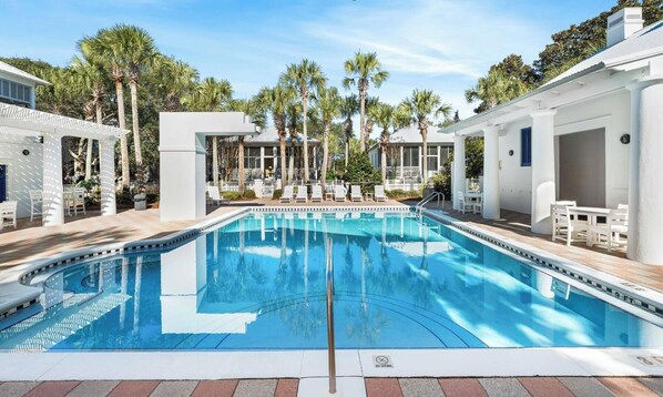 Outdoor pool, a heated pool