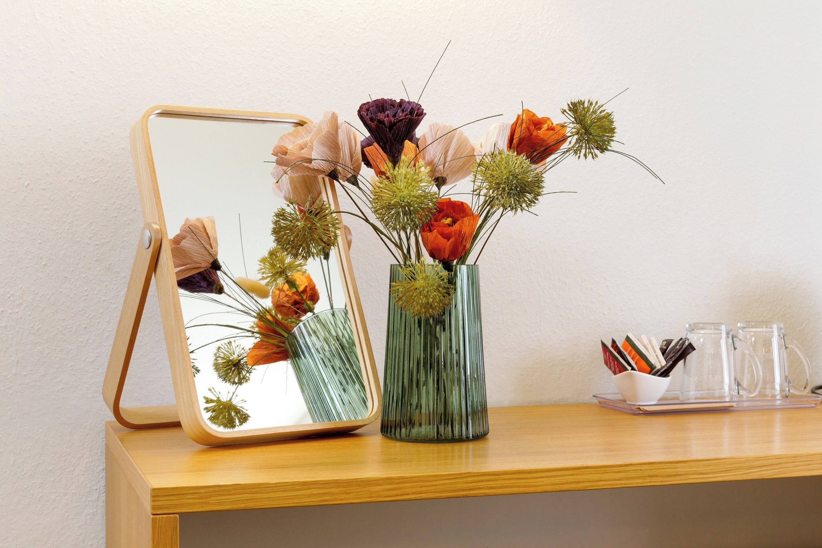 premium bedding, desk, blackout curtains, soundproofing