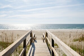 On the beach, beach towels