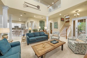 Een televisie, een dvd-speler, boeken en een stereo