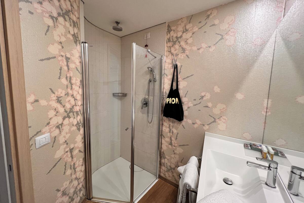 shower, rainfall showerhead, free toiletries, bidet