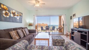 TV, DVD player, stereo