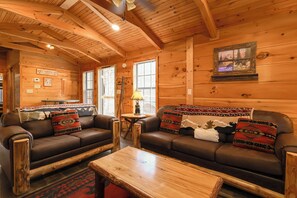 Smart TV, fireplace, video games