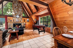Interior - A-Frame cabin- 3BR, pet friendly, hot tub, located between GBurg & Pigeon Forge! (Sevierville)