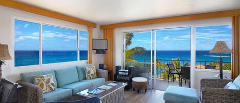 TV, DVD player, stereo