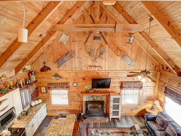 Fireplace, DVD player
