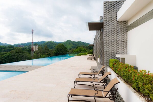 Una piscina riscaldata