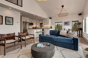 TV, fireplace, offices