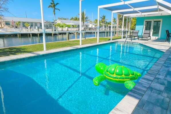 A heated pool