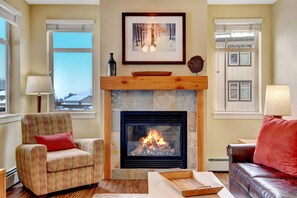 Smart TV, fireplace, video games, Hulu