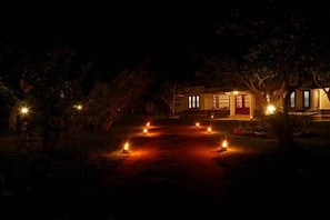 Front of property – evening/night
