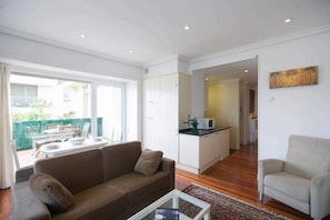 Luxury Apartment, 1 Bedroom, Terrace, Ocean View | Living area | Flat-screen TV - BREATHTAKING TERRACE VIEWS - by SanSebastianApartments.es (San Sebastián)