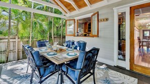 Outdoor dining - **HAVANA HOUSE @ OLD TOWN** Elegant Cottage Near Duval + LAST KEY SERVICES... (Key West)