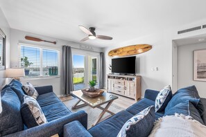 TV, DVD player, video library