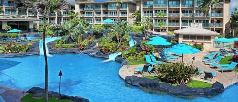 Outdoor pool, a heated pool