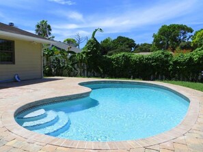 A heated pool