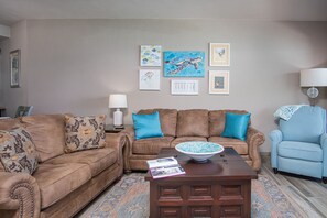 Smart TV, DVD player, books, stereo