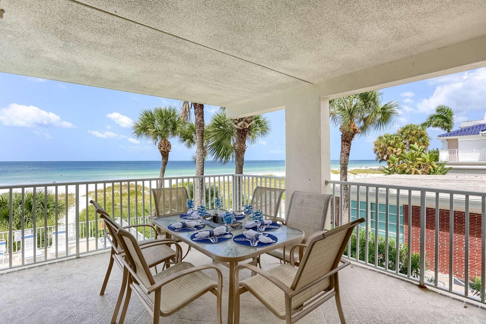 Beachfront Beauty with Gulf View Balcony and Heated Pool! Walk to Great Restaurants! ~105 Hamilton