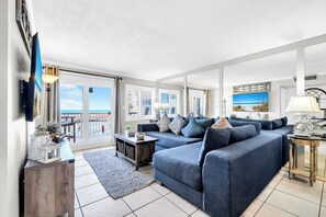 TV, DVD player, video library