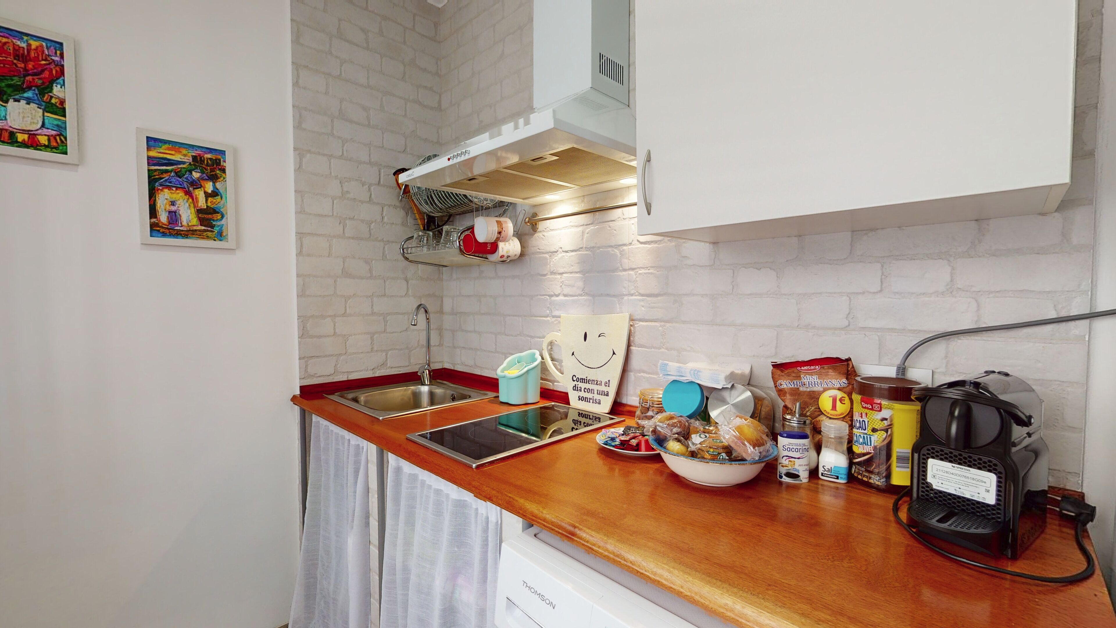 city apartment | private kitchen | full-sized fridge, microwave, stovetop, coffee/tea maker