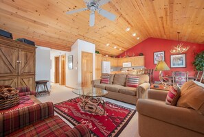 Televisión y chimenea 