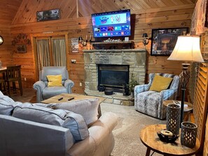 Smart TV, fireplace