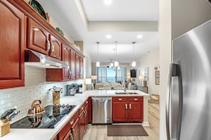 Fridge, microwave, oven, stovetop - 1202E - Breathtaking Gulf Views in this 2BR Condo! (Orange Beach)