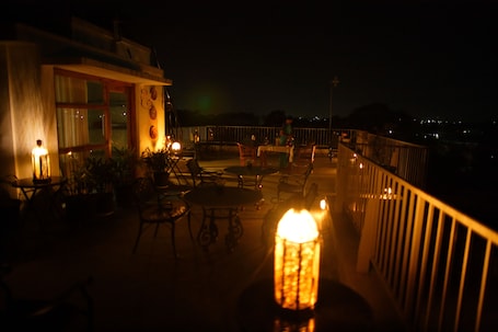 Outdoor banquet area
