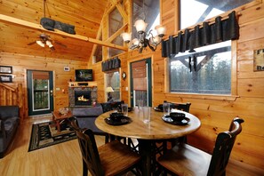 Dining - Hot tub and pool table- perfect 2 BR log cabin! (SEVIERVILLE)
