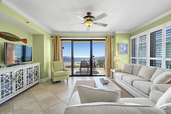 Téléviseur, lecteur de DVD, livres