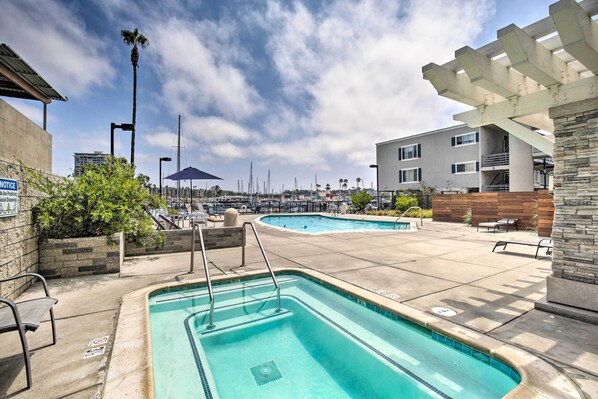 A heated pool